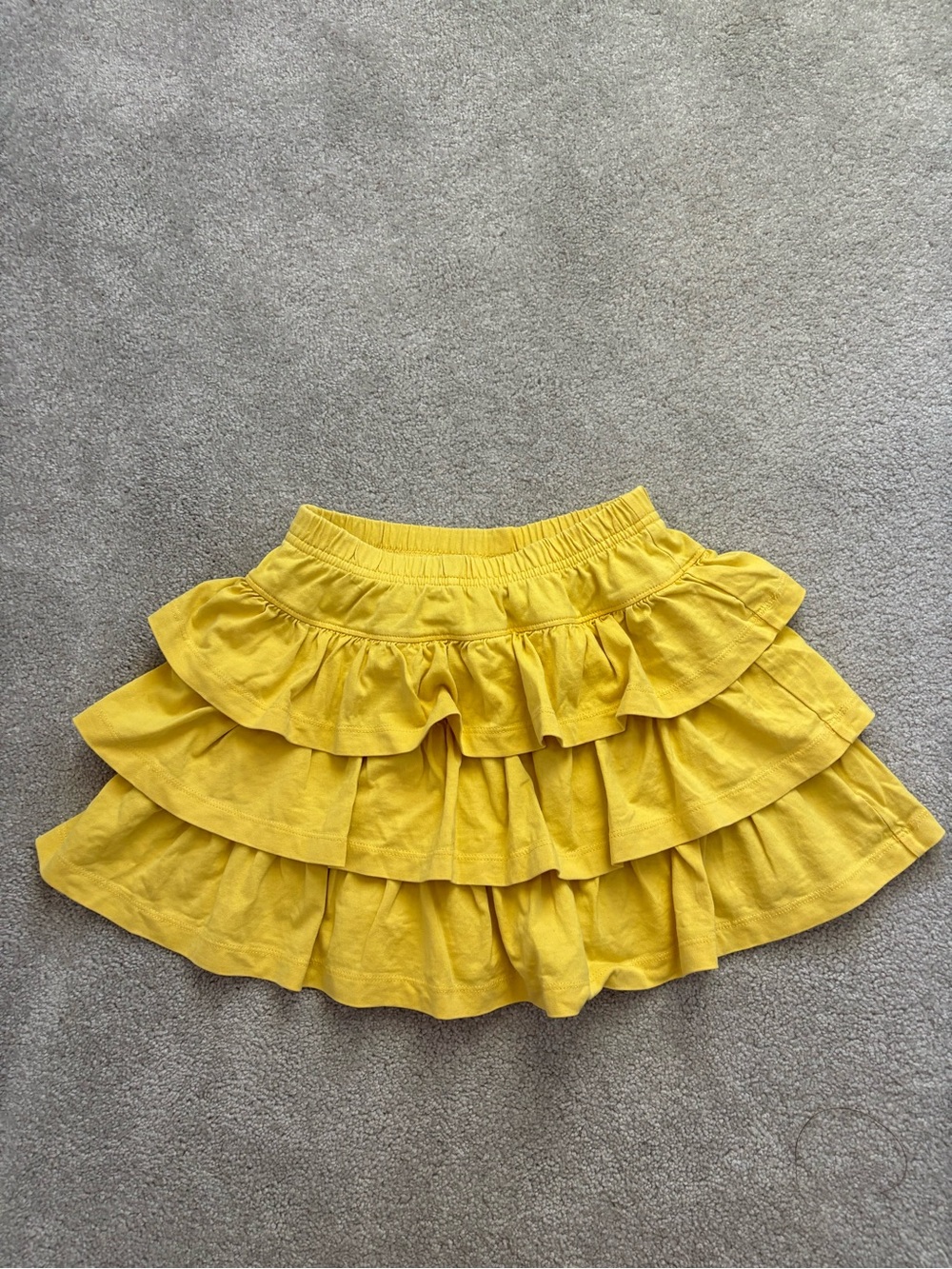 Hanna Andersson Yellow Tiered Ruffle Skort